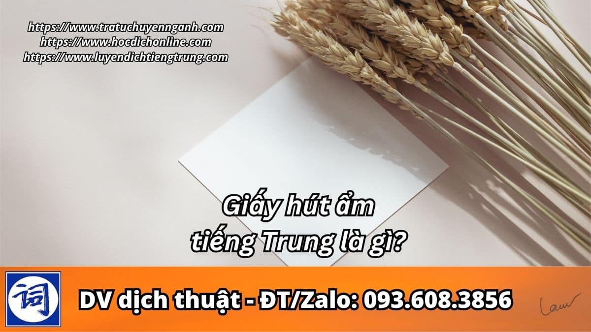 Giấy hút ẩm tiếng Trung là gì? 2 Giấy hút ẩm tiếng Trung là gì?