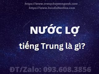 Nước lợ tiếng Trung là gì? 1 Nước lợ tiếng Trung là gì?