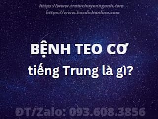 Bệnh teo cơ tiếng Trung là gì? 1 Bệnh teo cơ tiếng Trung là gì?