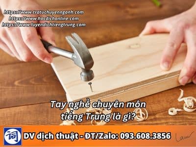 Tay nghề chuyên môn tiếng Trung là gì? 1 Tay nghề chuyên môn tiếng Trung là gì?