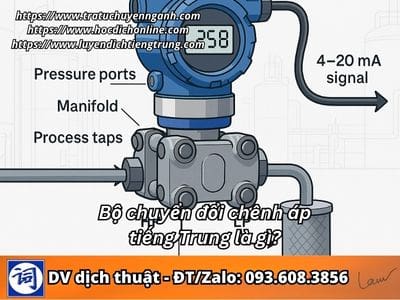 Bộ chuyển đổi chênh áp tiếng Trung là gì? 1 Bộ chuyển đổi chênh áp tiếng Trung là gì?