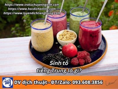 Sinh tố tiếng Trung là gì? 12 Sinh tố tiếng Trung là gì?