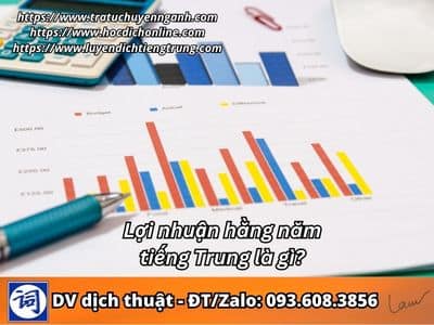 Lợi nhuận hàng năm tiếng Trung là gì? 1 Lợi nhuận hàng năm tiếng Trung là gì?
