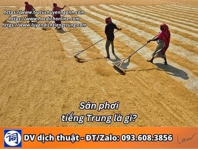 Sân phơi tiếng Trung là gì? 1 Sân phơi tiếng Trung là gì?