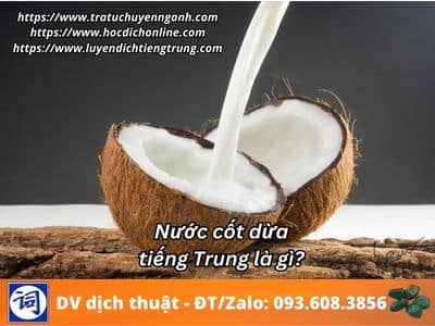 Nước cốt dừa tiếng Trung là gì? 1 Nước cốt dừa tiếng Trung là gì?