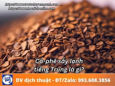 Cà-phê sấy lạnh tiếng Trung là gì? 4 Cà-phê sấy lạnh tiếng Trung là gì?